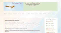 Desktop Screenshot of dr-schabel-tiergesundheit.de