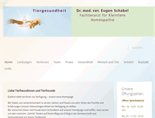 Tablet Screenshot of dr-schabel-tiergesundheit.de